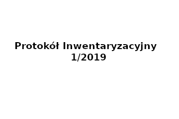 Protokół Inwentaryzacyjny 1/2019