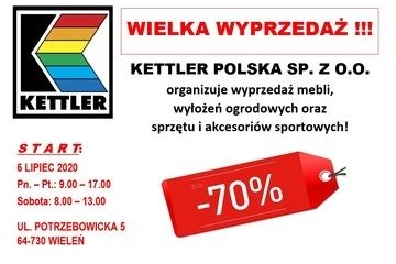Informacja firmy Kettler Polska Sp. z o.o.