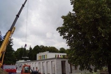 Trwają roboty budowlane przy budowie żłobka w Wieleniu 