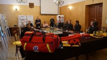  Przekazanie sprzętu jednostkom Ochotniczej Straży Pożarnej zakupionego ze środków  Funduszu  Sprawiedliwości w Gminie Wieleń, Fot. E. Fuczko